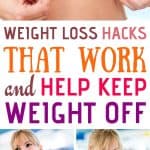 weight loss hacks that work pinterest image