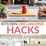 kitchen organizing hacks pinterest image