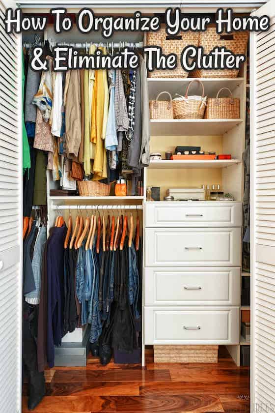how to organize your home pinterest image.
