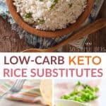 low carb keto rice substitutes pinterest image