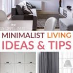 minimalist living ideas and tips pinterest image