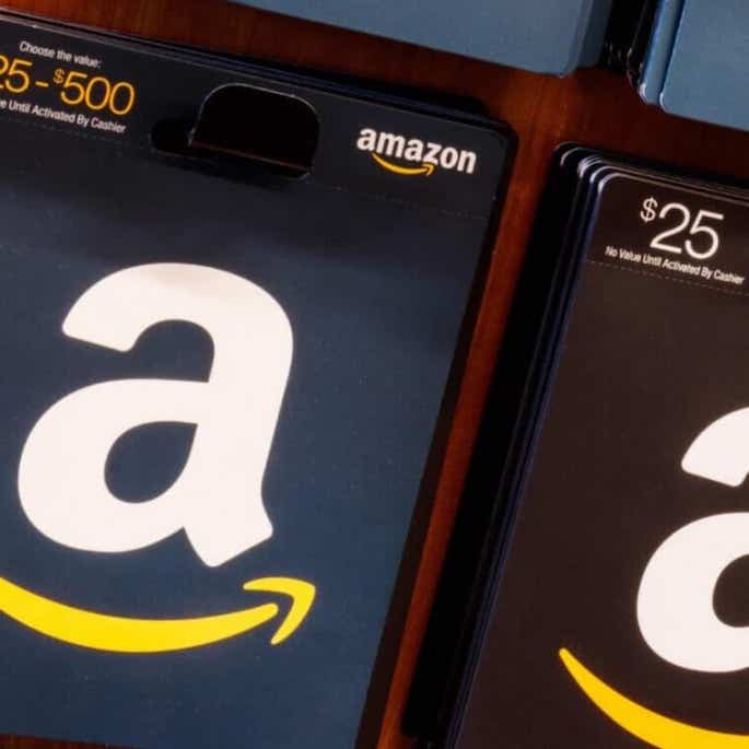 amazon gift cards on rack