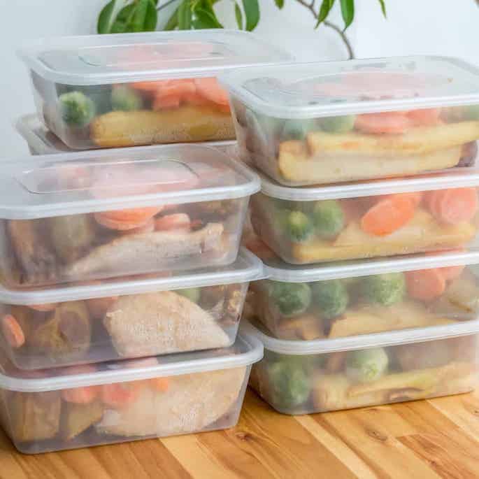 bulk cooking in storage containers