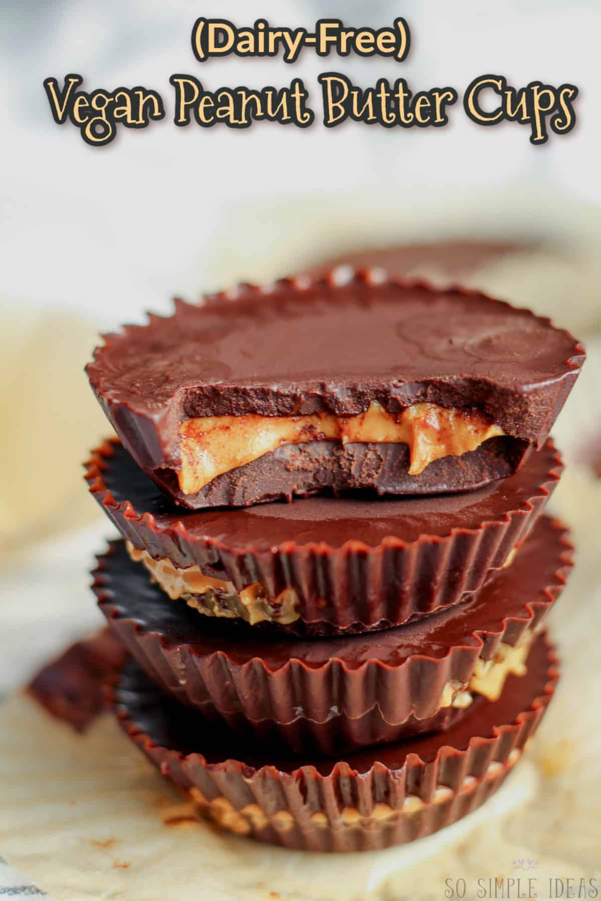 dairy free vegan peanut butter cups recipe cover image