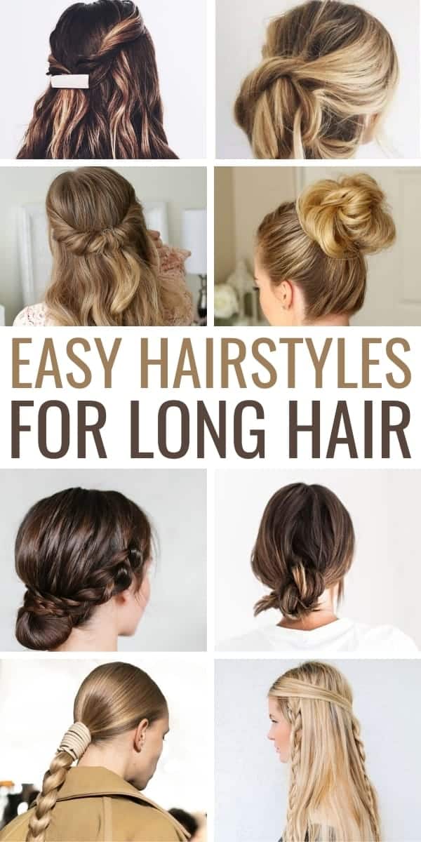 easy hairstyles for long hair pinterest image