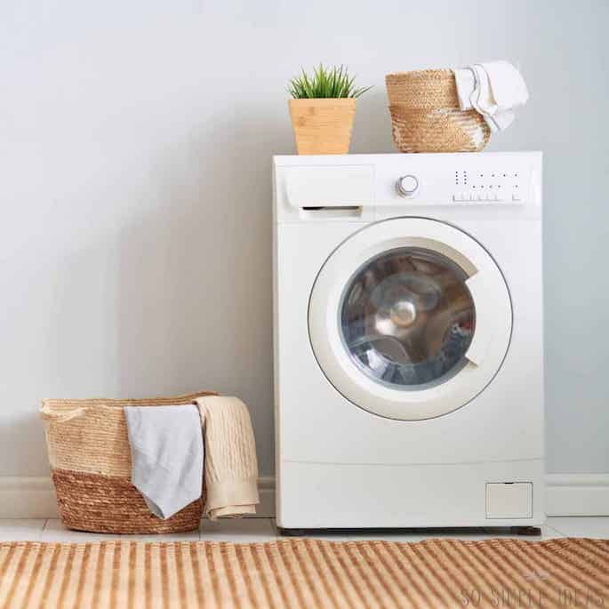 washing machine in laundry room