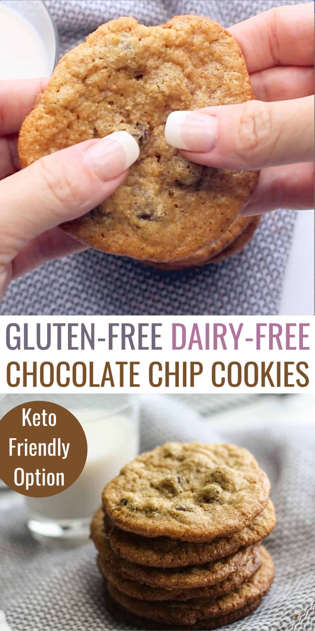 gluten free dairy free chocolate chip cookies pinterest image