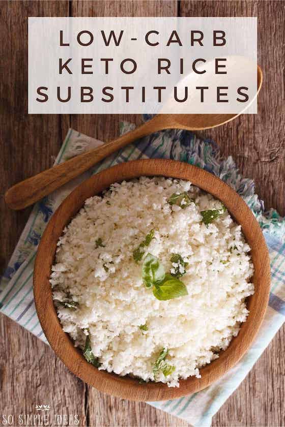 keto low carb rice substitutes cover image