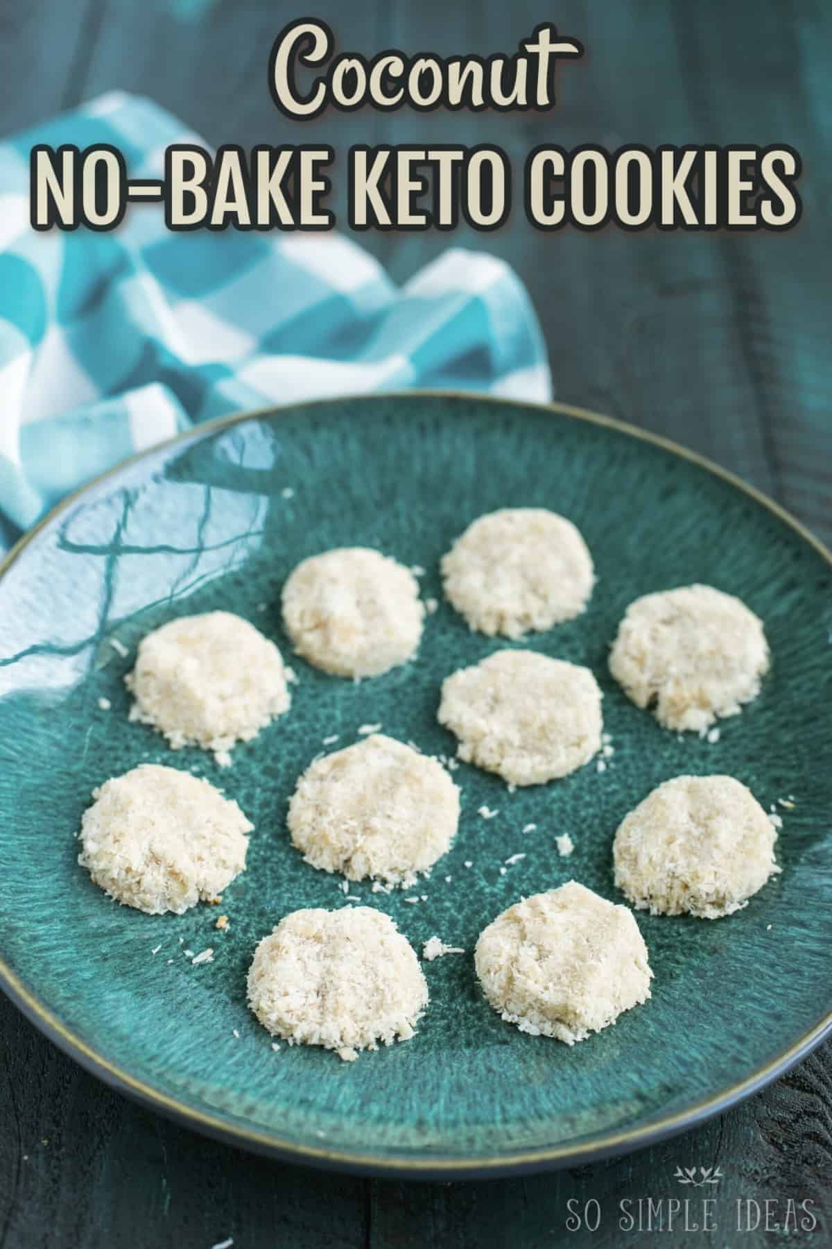 coconut keto no bake cookies recipe cover image