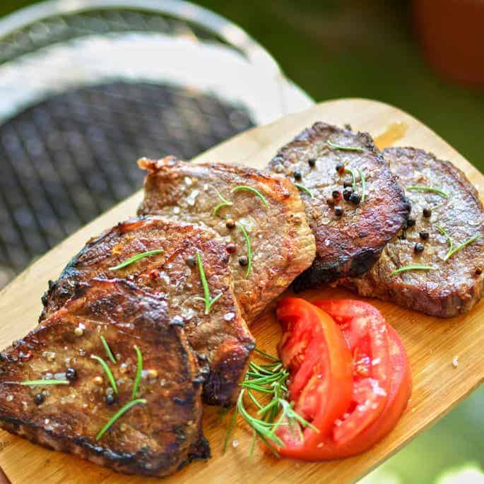 grilled meat lazy dinner idea