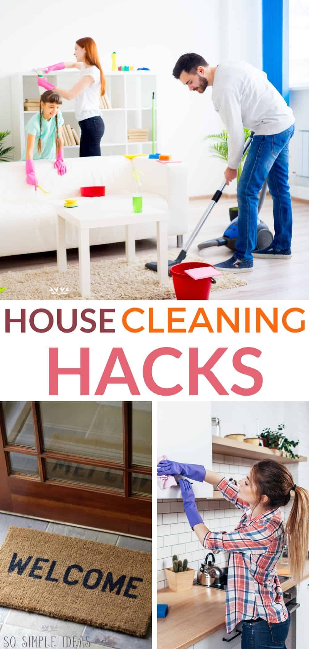 house cleaning hacks pinterest image