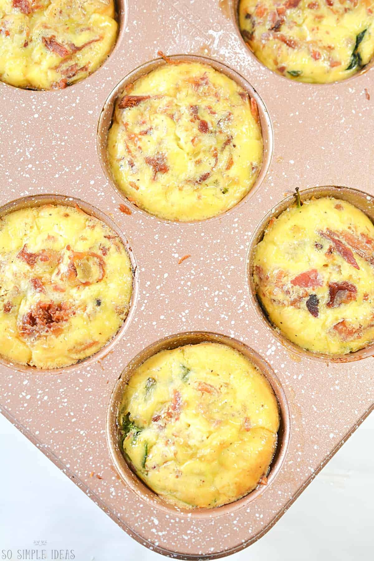 baked egg muffins in pan