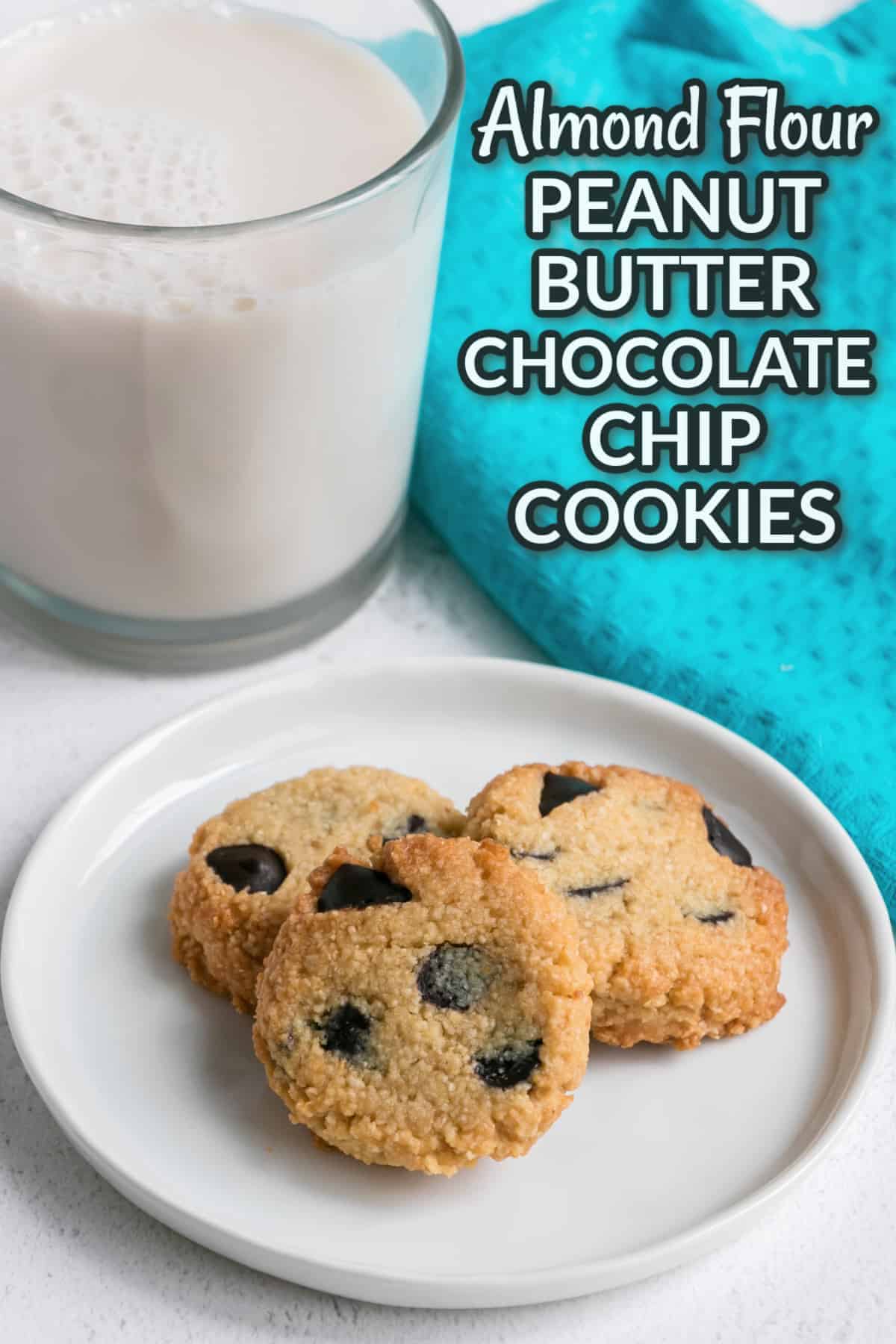 almond flour peanut butter chocolate chip cookies cover image