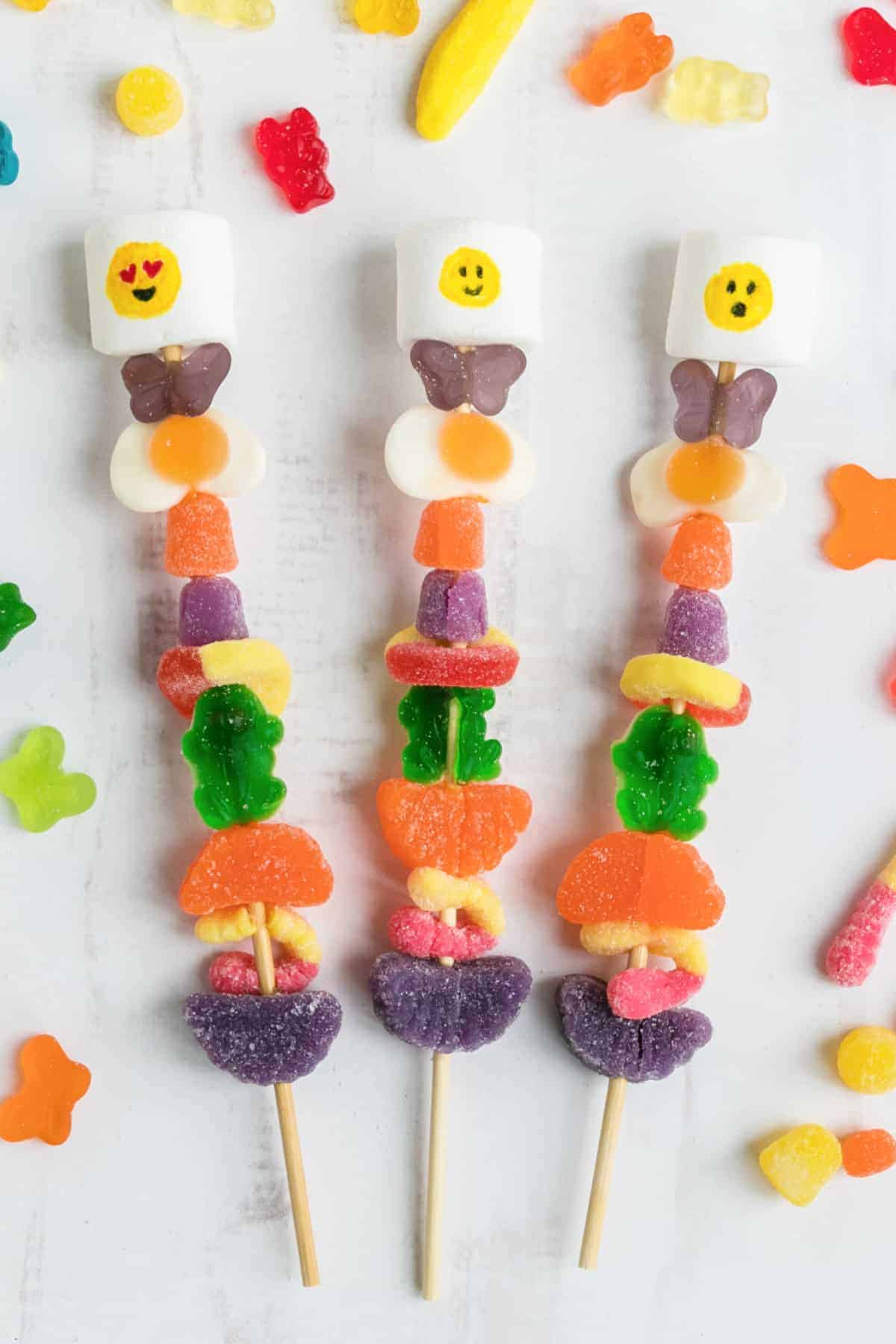 emoji candy kabobs