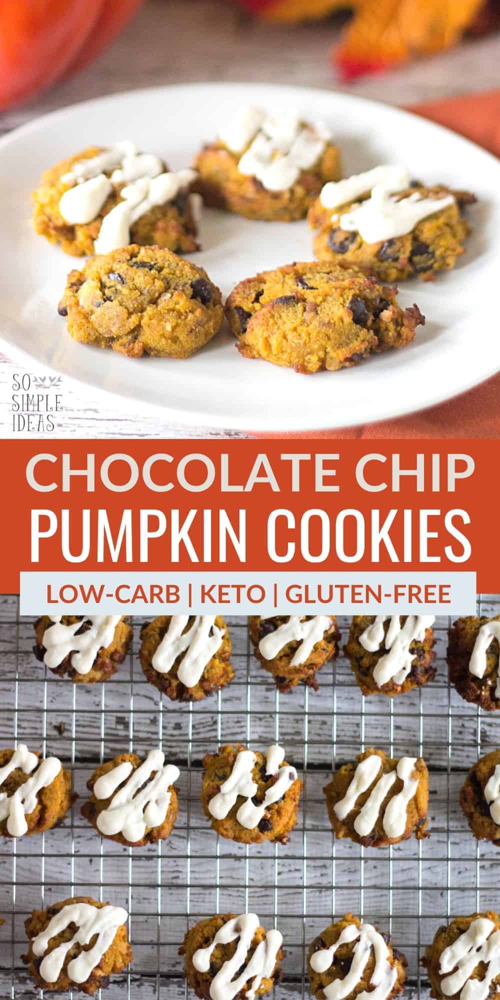 chocolate chip pumpkin cookies pinterest image