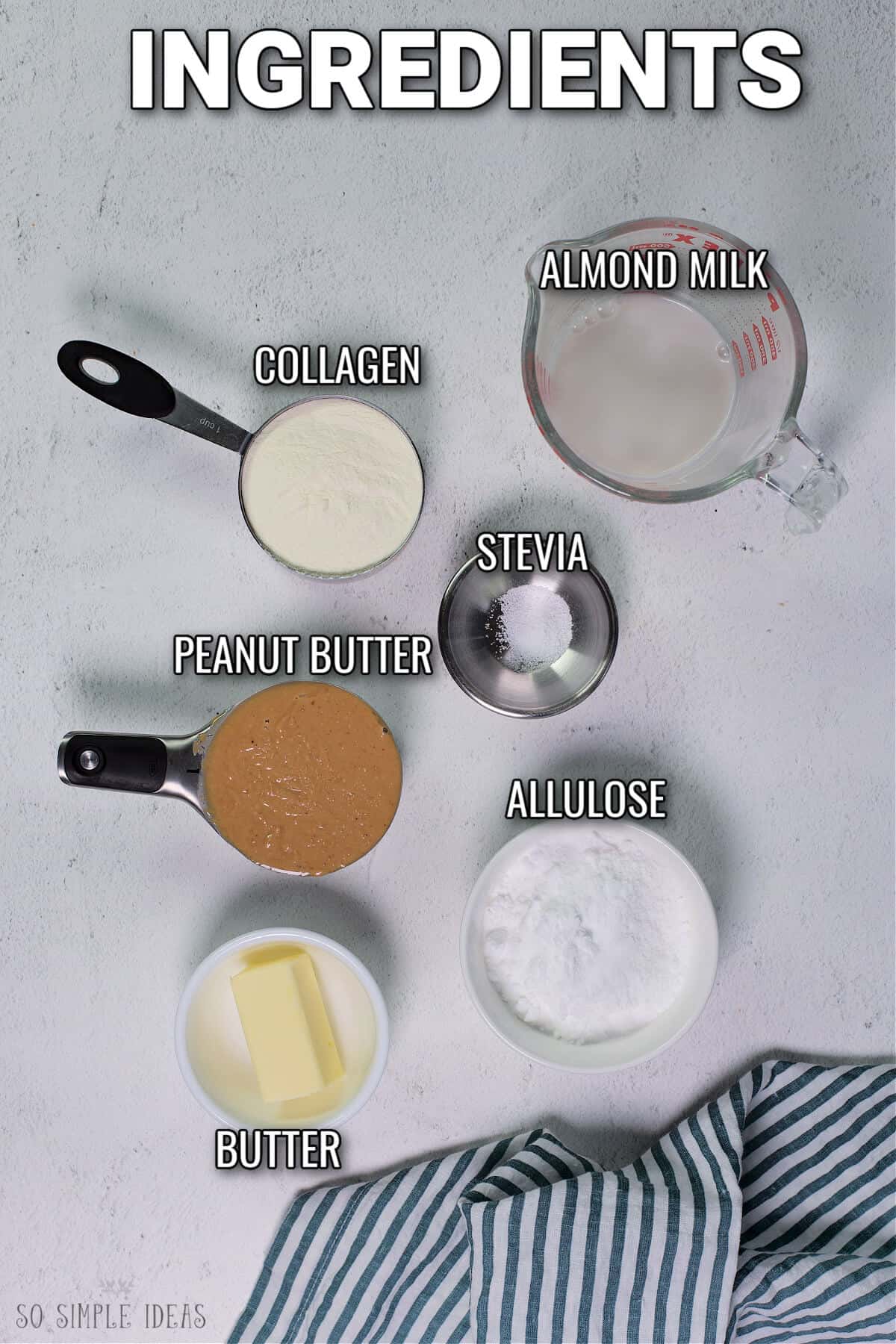 ingredients for peanut butter fat bombs recipe