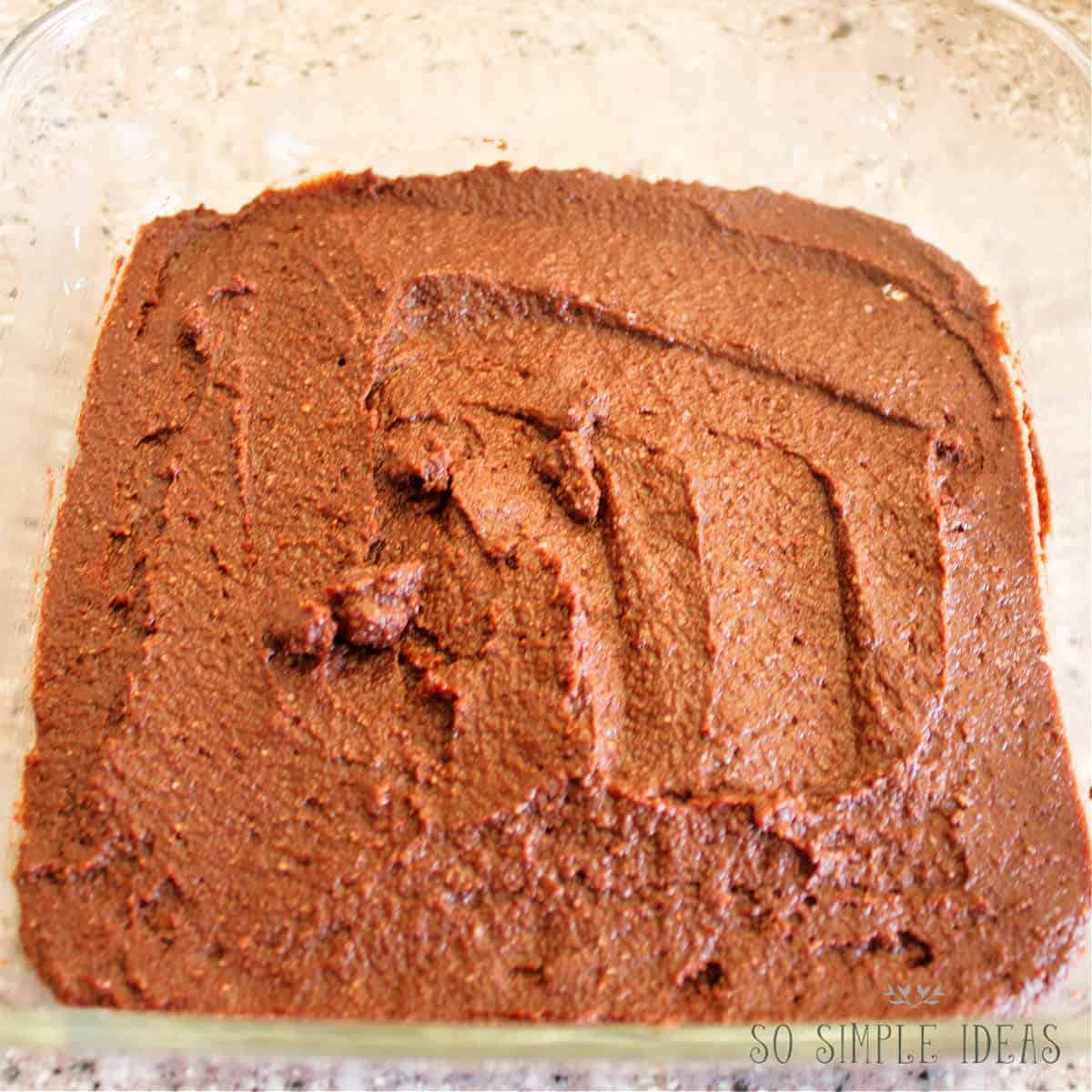 brownie batter layer.