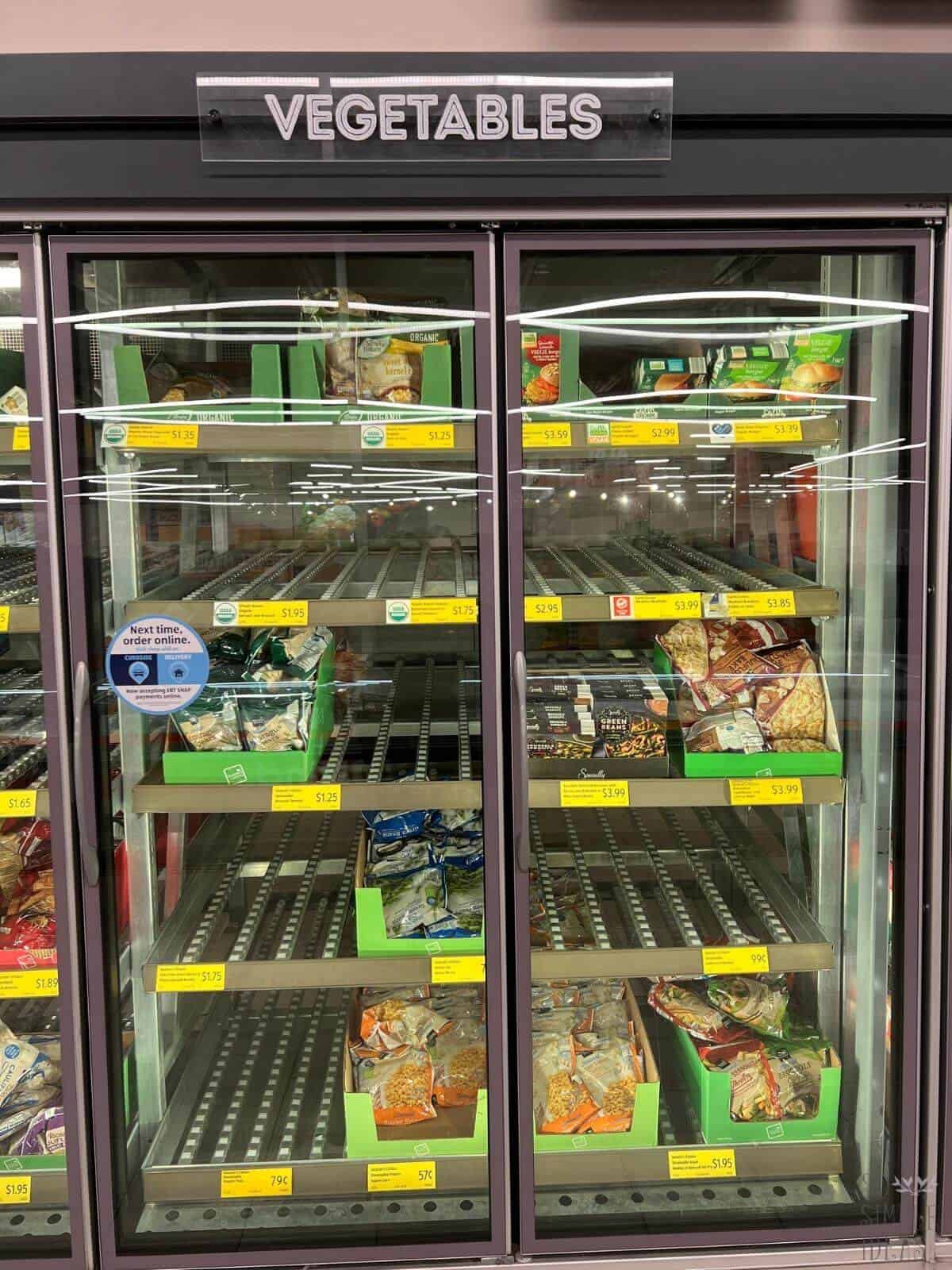 frozen vegetables at aldi.