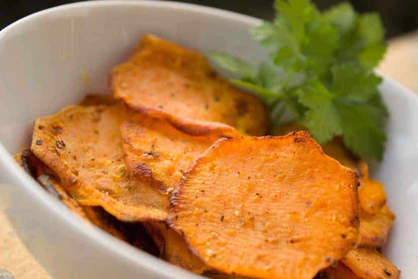 sweet potato slices.