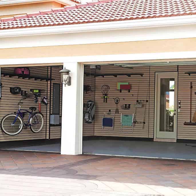 a garage without clutter.