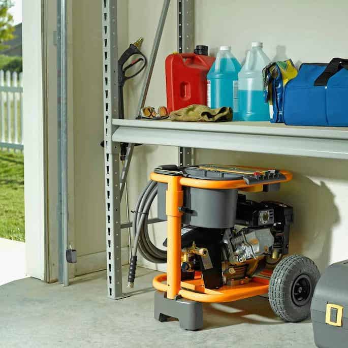 garage shelving.