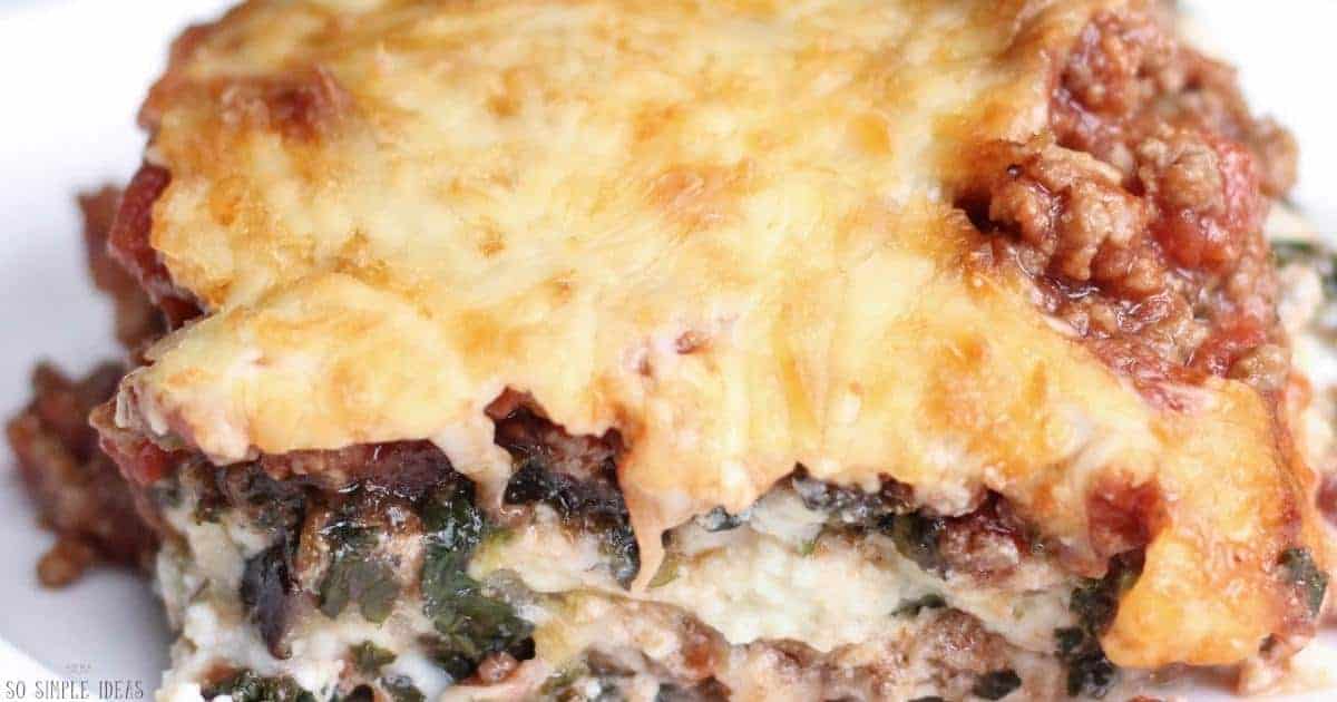 LowCarb Keto Eggplant Lasagna with Spinach So Simple Ideas