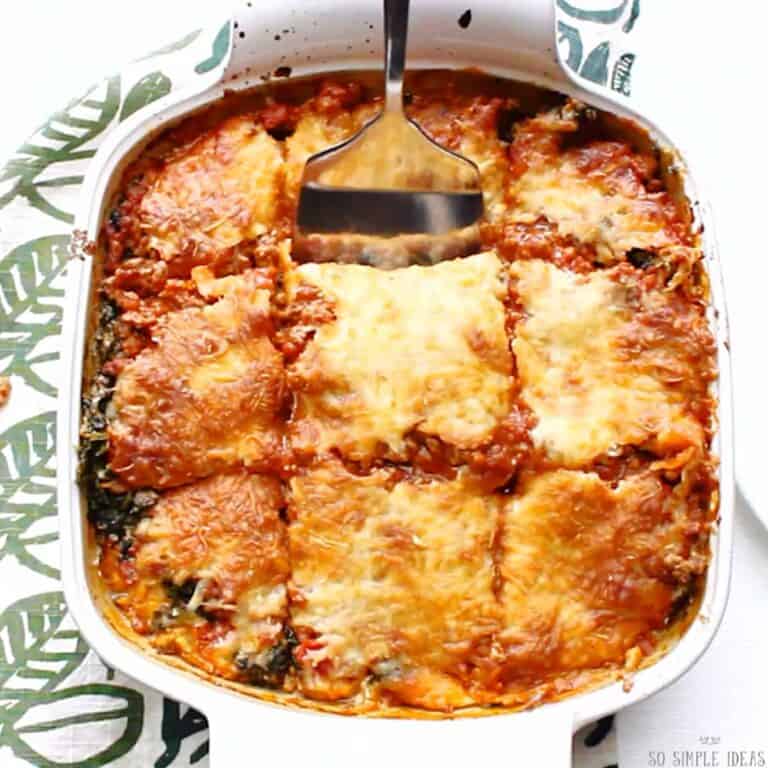 LowCarb Keto Eggplant Lasagna with Spinach So Simple Ideas