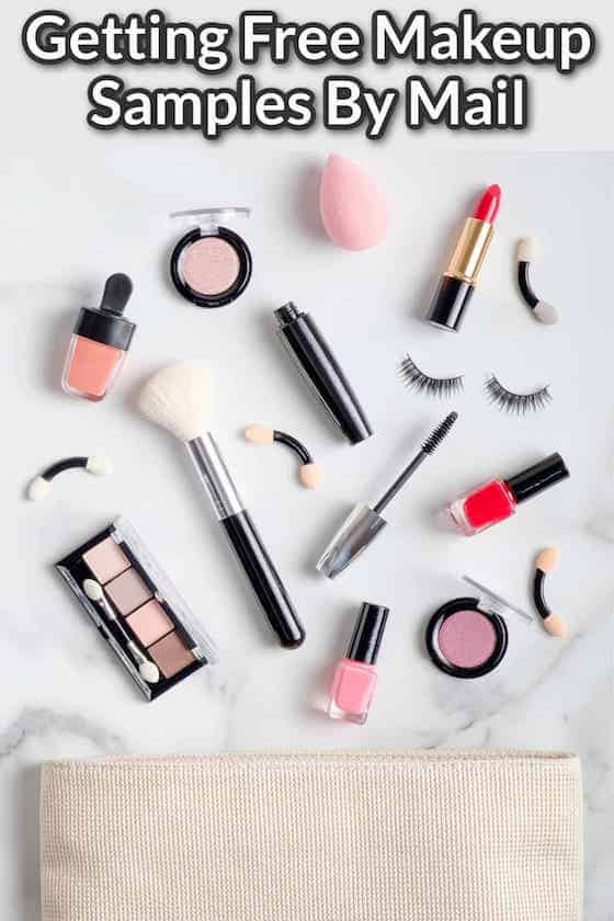 makeup samples by mail for free text overlay.