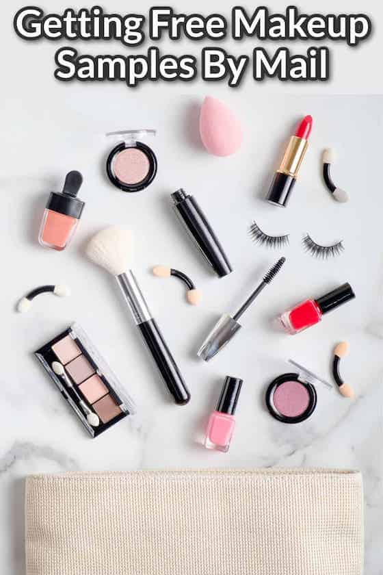 makeup samples by mail for free text overlay.