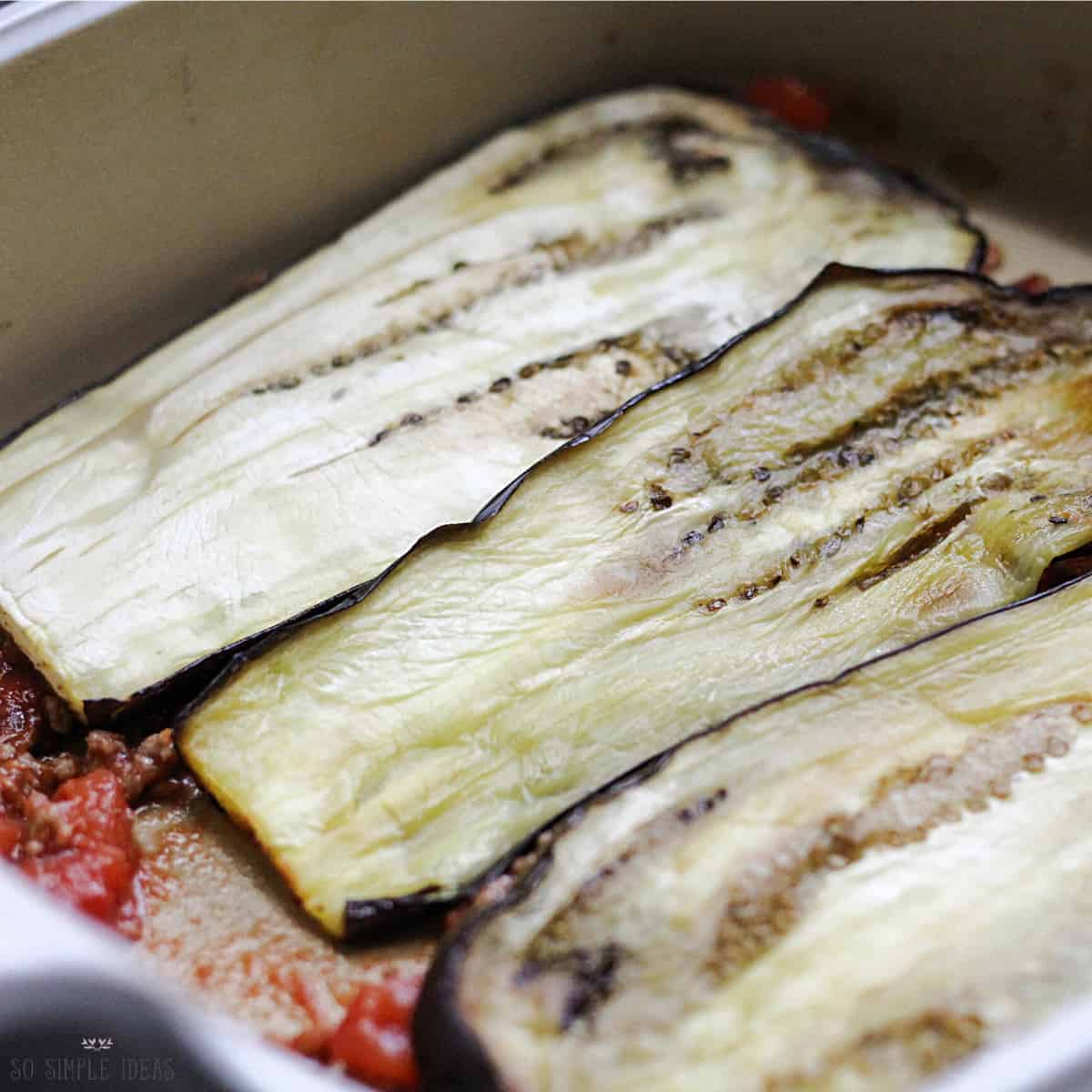 roasted eggplant layer.