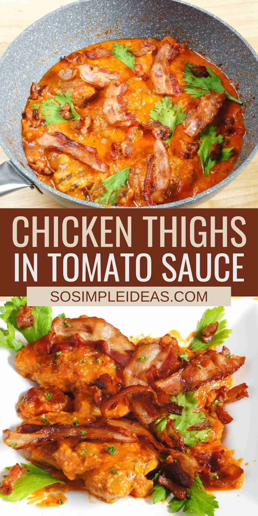 stove top chicken thighs recipe pinterest image.