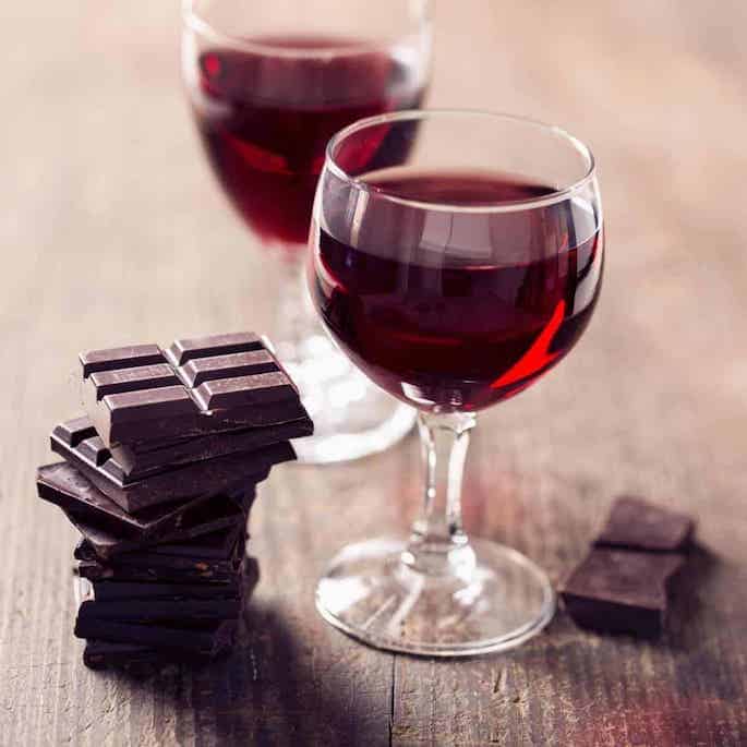 wine with chocolate