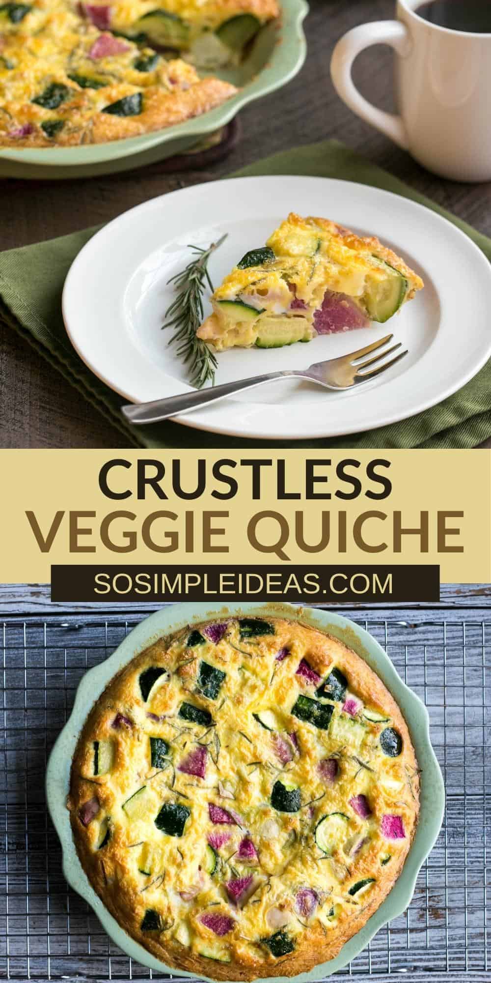 crustless zucchini veggie quiche pinterest image.