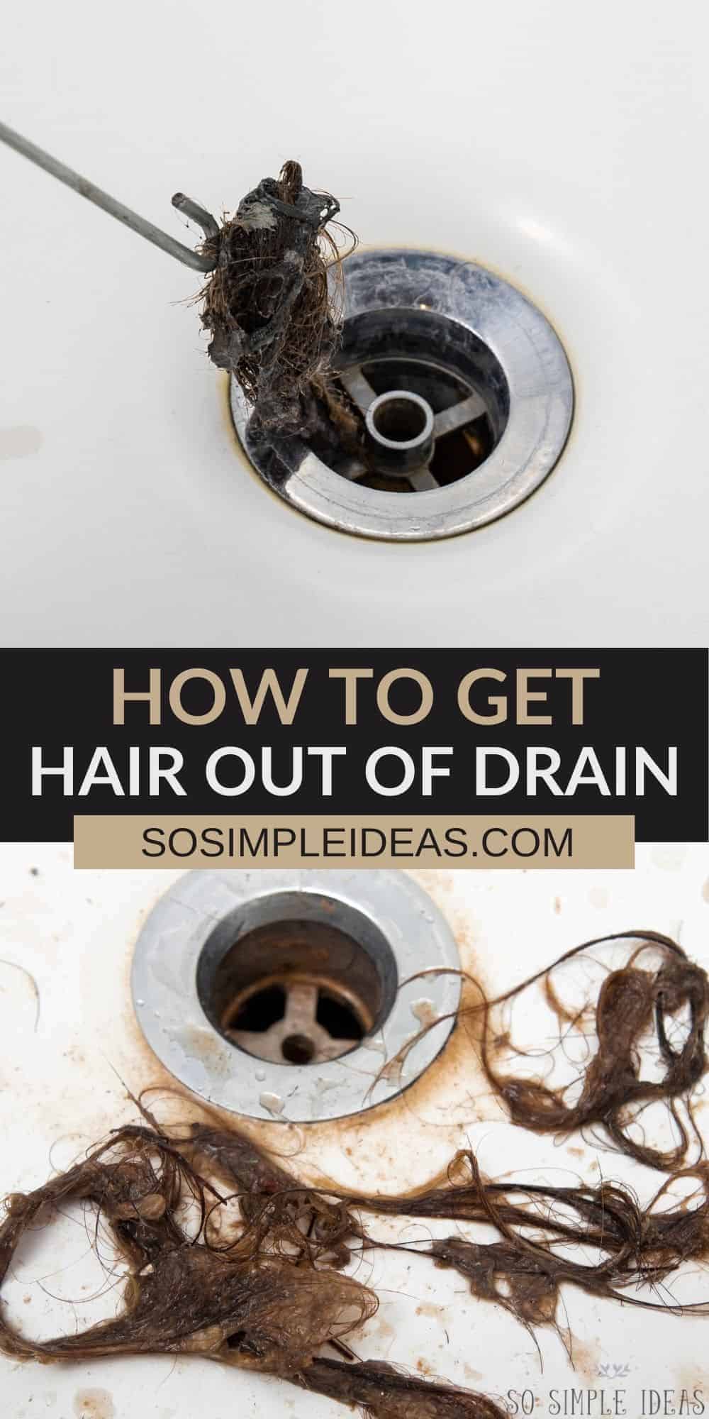 how to get hair out of drain pinterest image.