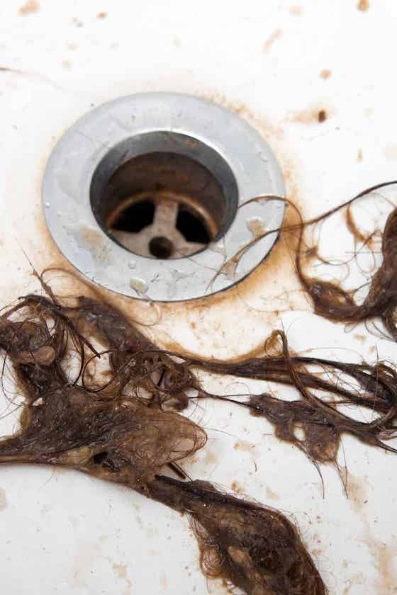 hair removed from drain.