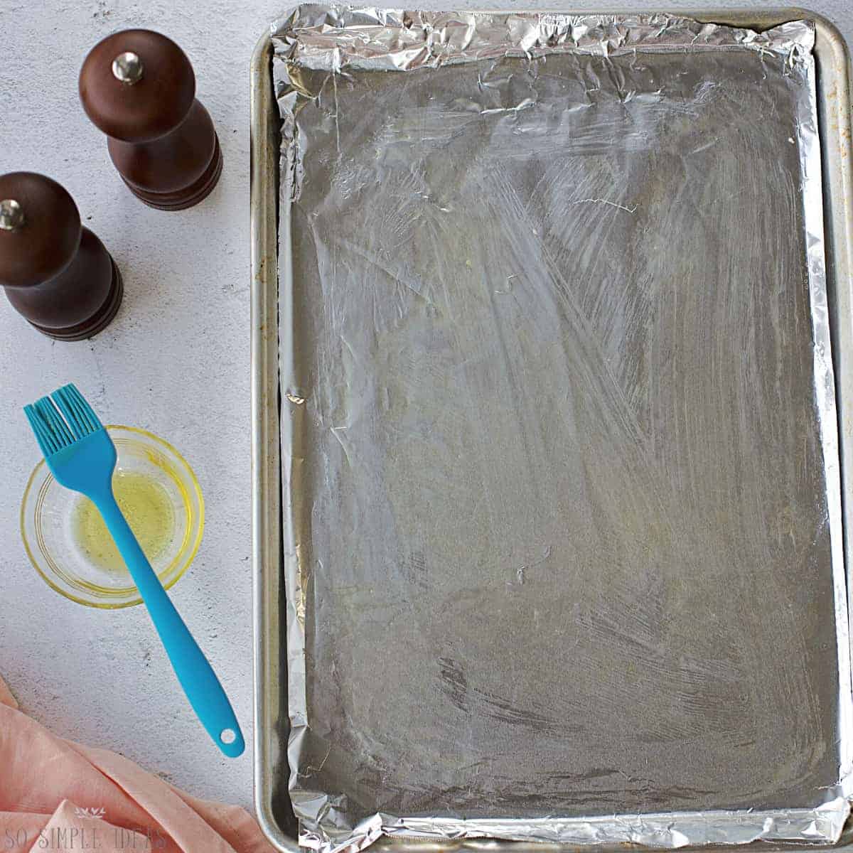oiled foil lined baking pan.