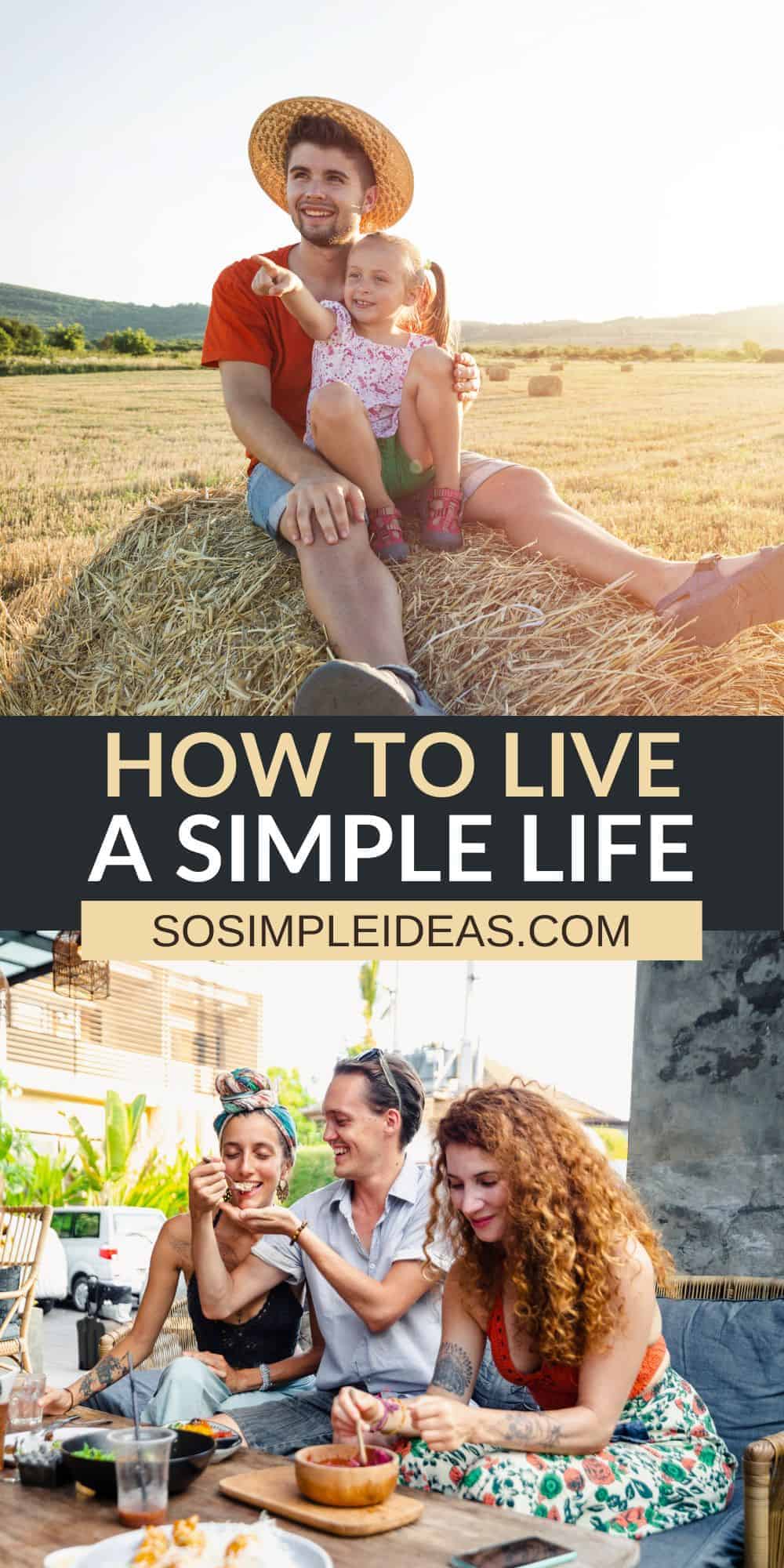 how to live a simple life pinterest image.