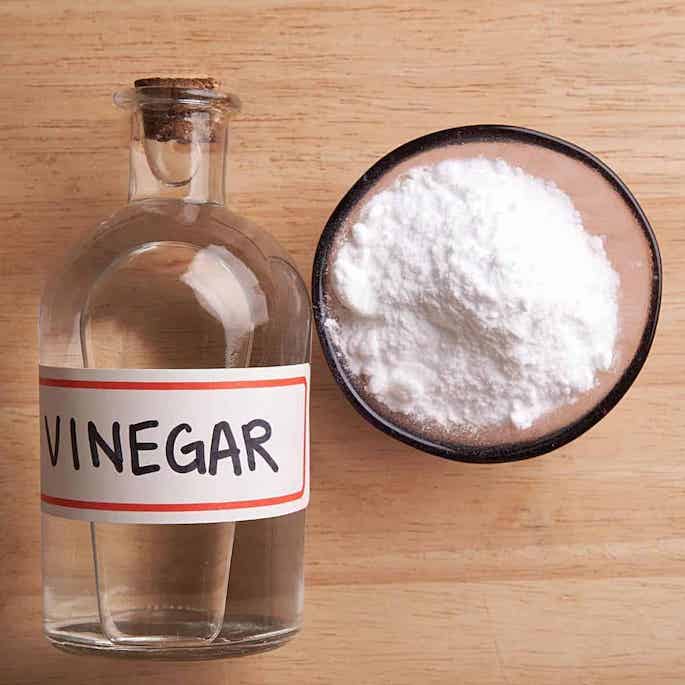 vinegar and baking soda.