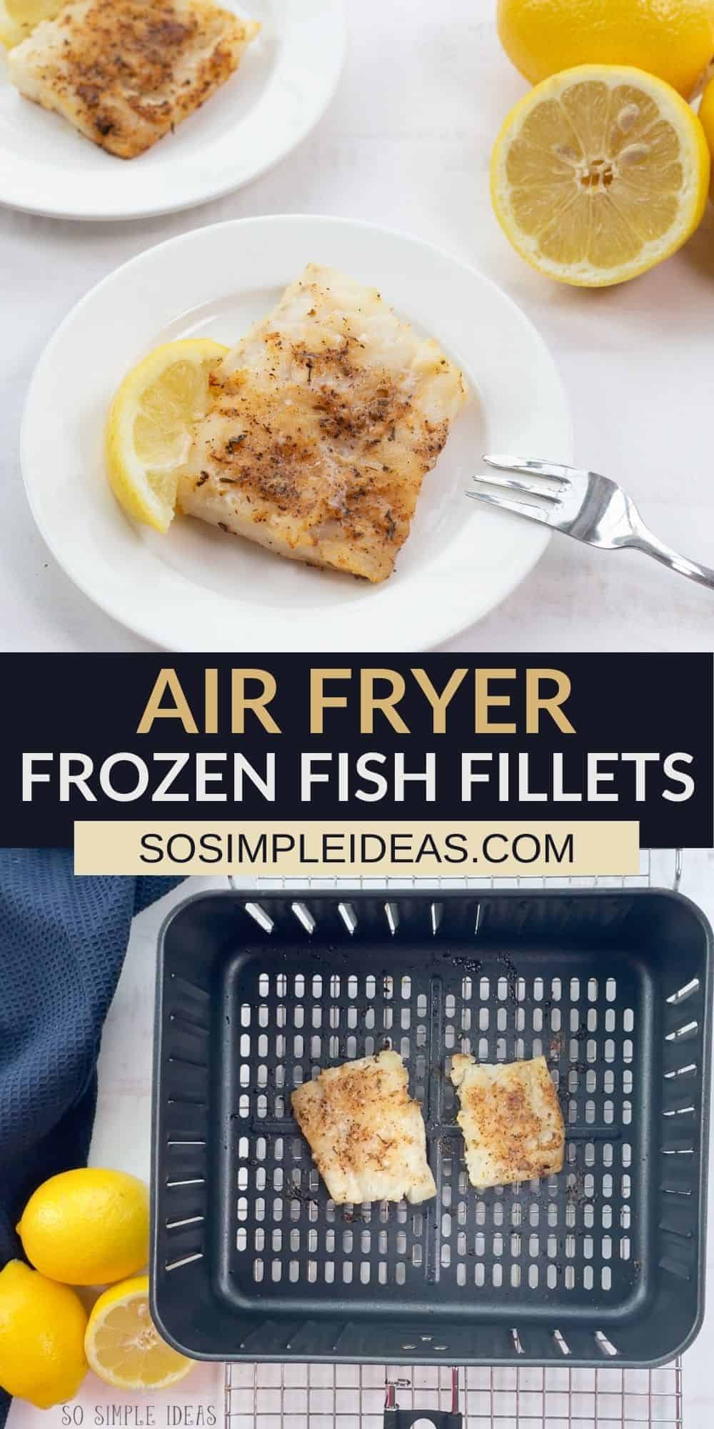 air fryer frozen fish fillets pinterest image.