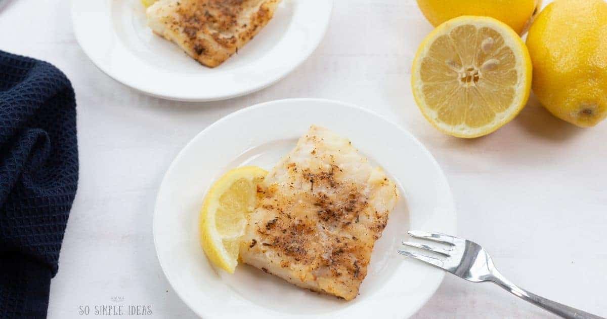 air fryer frozen fish fillets with lemon.