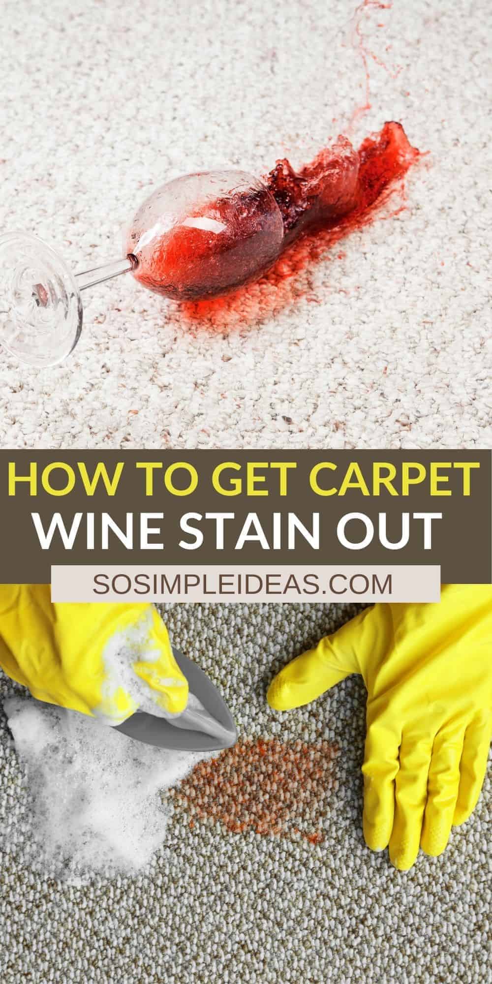how to get carpet wine stain out.