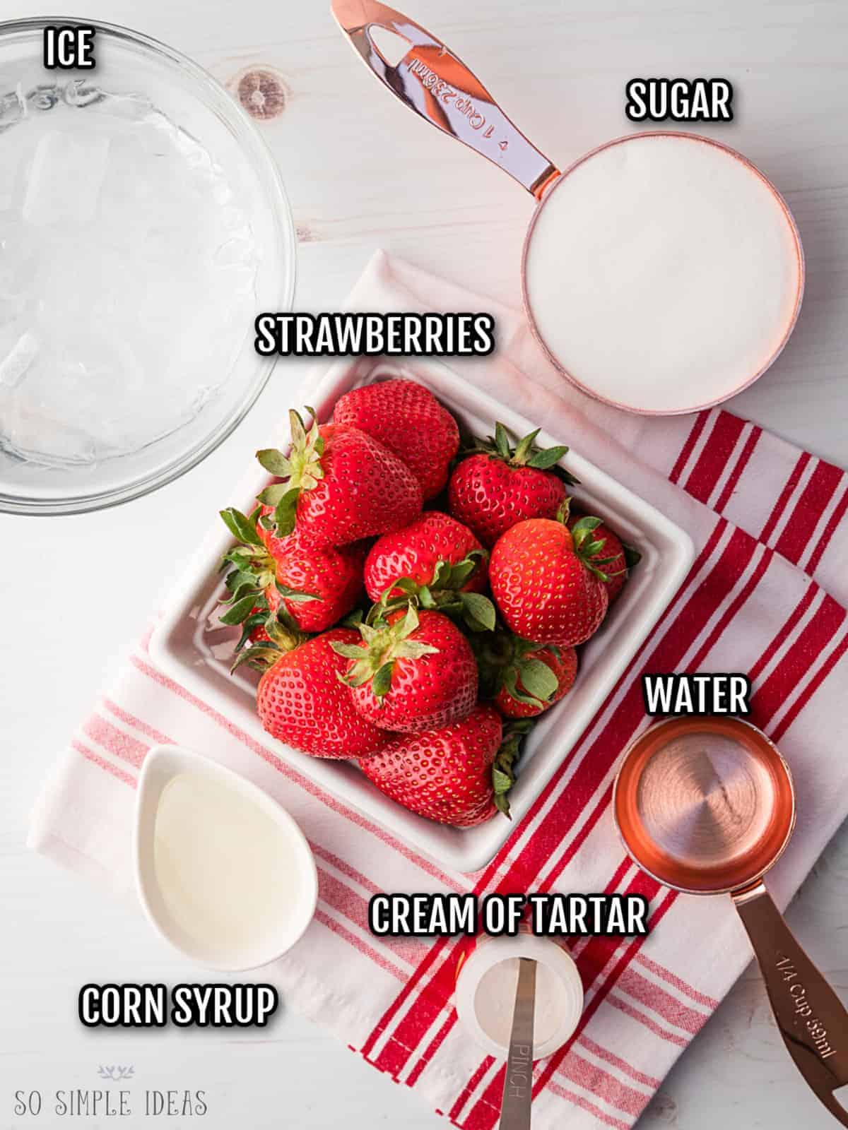 strawberry tanghulu ingredients.