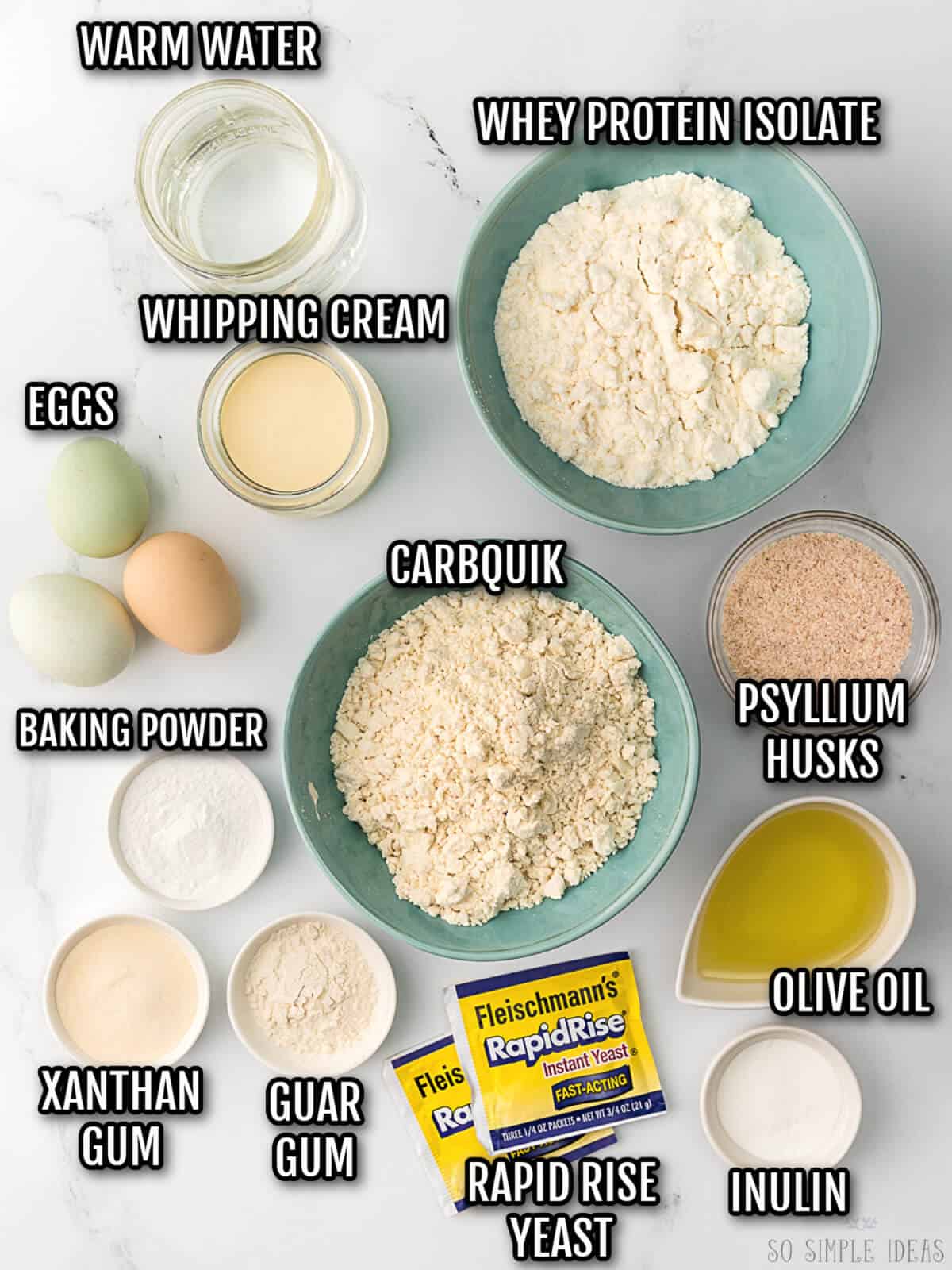 carbquik bread recipe ingredients.