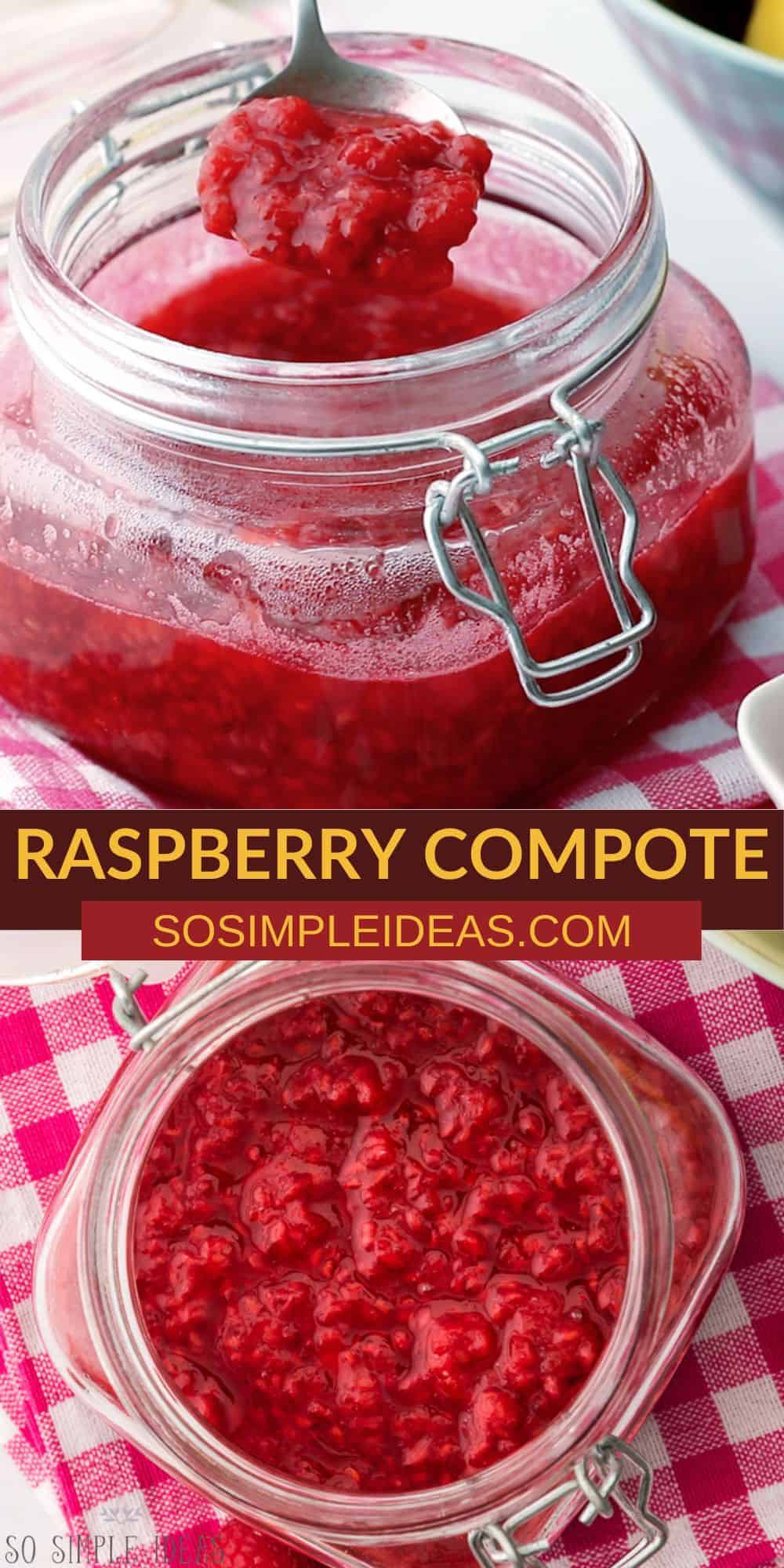 raspberry compote pinterest image.