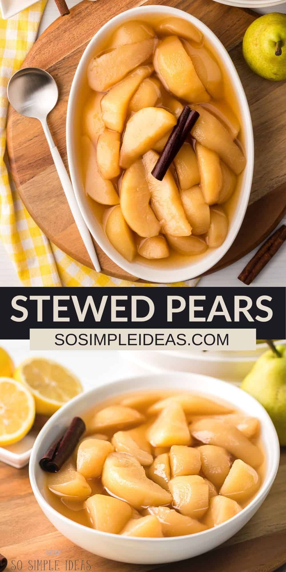stewed pears pinterest image.