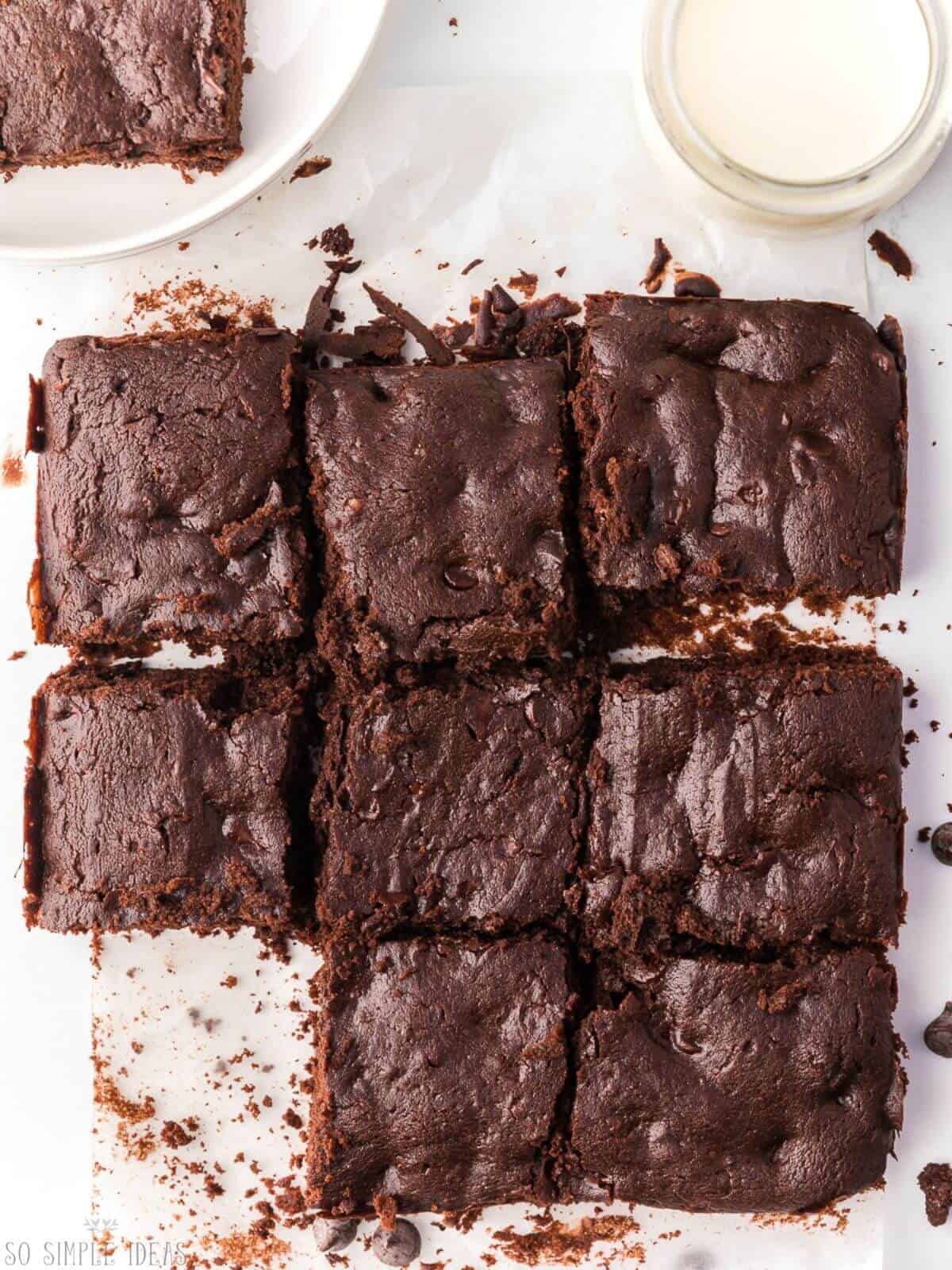 serving carbquick brownie squares.