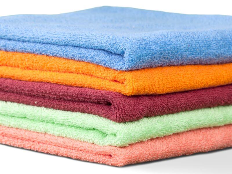 colored towel stack.