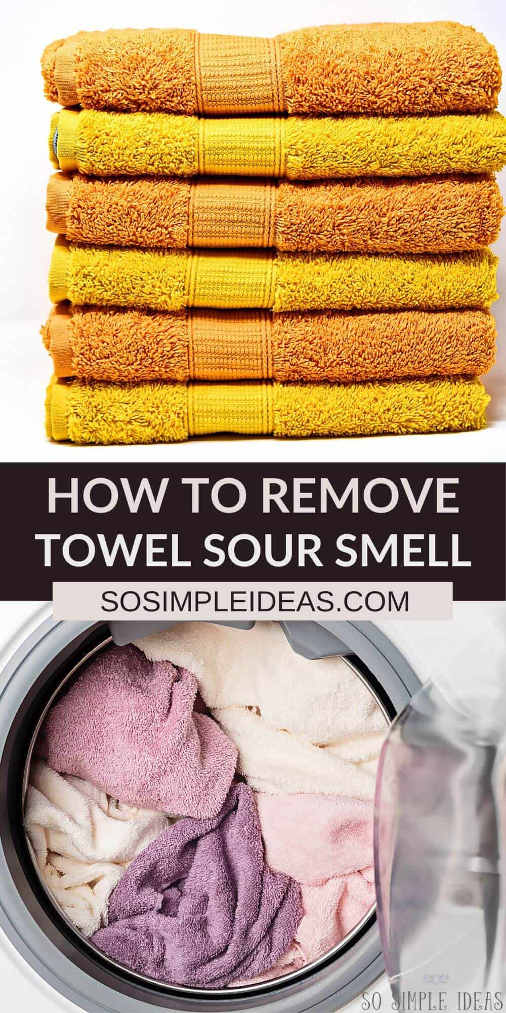 remove sour towel smell pinterest image.