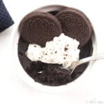 3 ingredient oreo mug cake featured image.