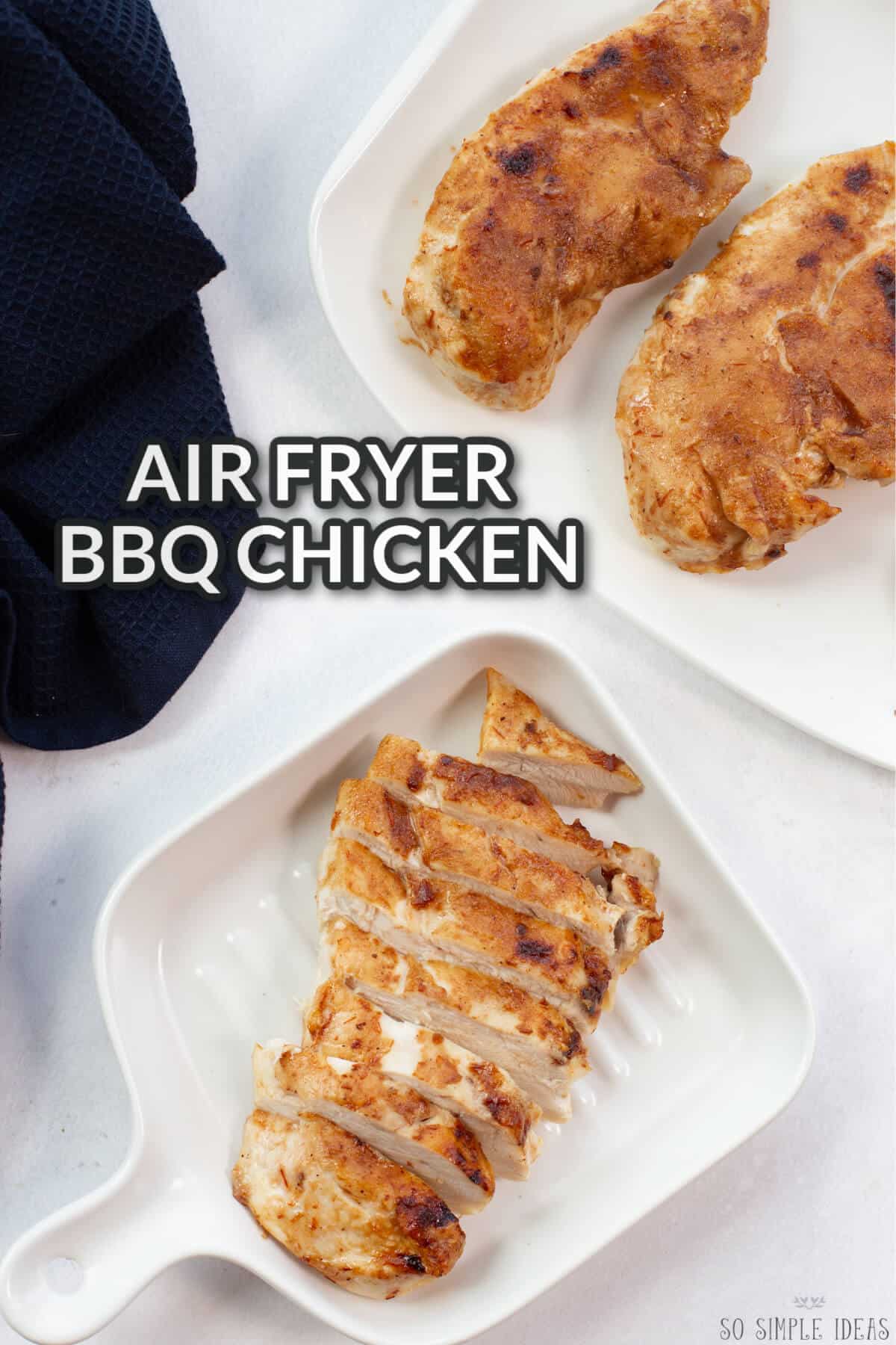 air fryer bbq chicken pinterest image.